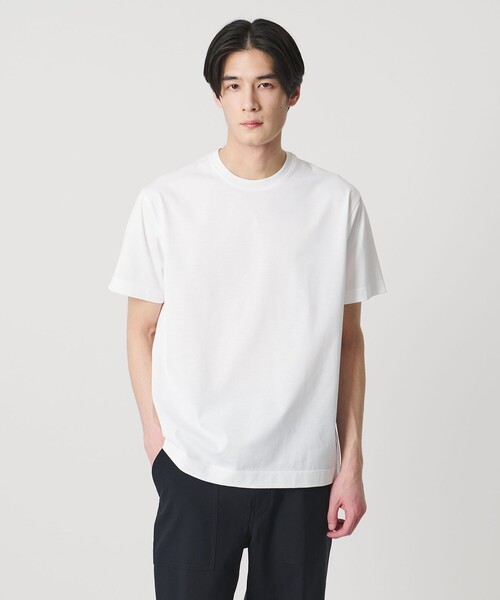 UNITED ARROWS（ユナイテッドアローズ）の「ALBINI アルビニ シルケット テンジク Tシャツ　抗菌防臭（Tシャツ/カットソー・メンズ・ダークグレー/ライトピンク/ブラック/ネイビー/ライム/ダークブラウン/ホワイト・L/XL/M/S）」の2枚目の写真