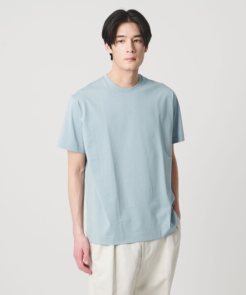 UNITED ARROWS(ユナイテッドアローズ)の「ALBINI アルビニ シルケット テンジク Tシャツ 抗菌防臭(Tシャツ/カットソー・メンズ・ダークグレー/ライトピンク/ブラック/ネイビー/ライム/ダークブラウン/ホワイト/ライトブルー・L/XL/M/S)」の6枚目の写真
