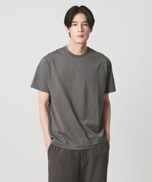 UNITED ARROWS(ユナイテッドアローズ)の「ALBINI アルビニ シルケット テンジク Tシャツ 抗菌防臭(Tシャツ/カットソー・メンズ・ダークグレー/ライトピンク/ブラック/ネイビー/ライム/ダークブラウン/ホワイト/ライトブルー・L/XL/M/S)」の12枚目の写真