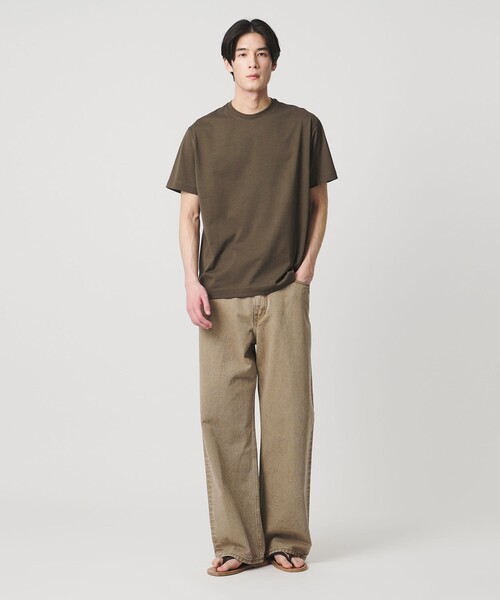 UNITED ARROWS(ユナイテッドアローズ)の「ALBINI アルビニ シルケット テンジク Tシャツ 抗菌防臭(Tシャツ/カットソー・メンズ・ダークグレー/ライトピンク/ブラック/ネイビー/ライム/ダークブラウン/ホワイト/ライトブルー・L/XL/M/S)」の14枚目の写真