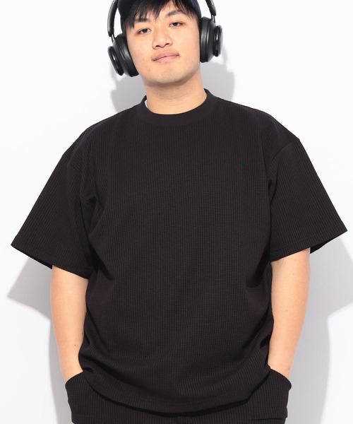 B&T CLUB(ビーティークラブ)の「Tシャツ 半袖 メンズ 大きいサイズ SOLOTEX ストレッチ ヘビーワッフル クルーネック カットソー B&T CLUB (ビーアンドティークラブ)(Tシャツ/カットソー・メンズ・ブラック/ホワイト・X3(6L~7L)/X2(4L~5L)/X1(3L~4L))」の22枚目の写真