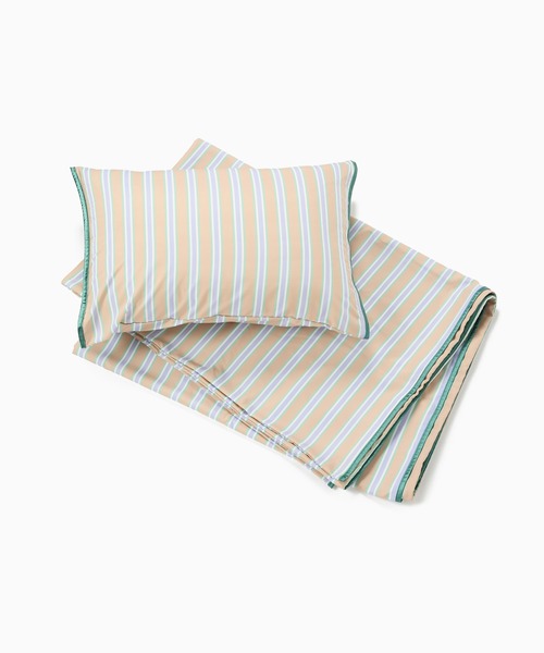 Casselini（キャセリーニ）の「Casselini HOME(キャセリーニ ホーム)オリジナルストライプ布団カバー（寝具・レディース・ブルー/ベージュ/コーラル・FREE）」の14枚目の写真