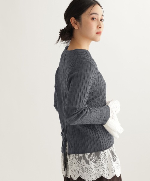 studio CLIP(スタディオクリップ)の「【daily CLIP】切り替えリンクスカーディガン(カーディガン/ボレロ・レディース・チャコール/アイボリー/スカイブルー・FREE)」の6枚目の写真