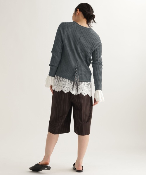 studio CLIP(スタディオクリップ)の「【daily CLIP】切り替えリンクスカーディガン(カーディガン/ボレロ・レディース・チャコール/アイボリー/スカイブルー・FREE)」の9枚目の写真