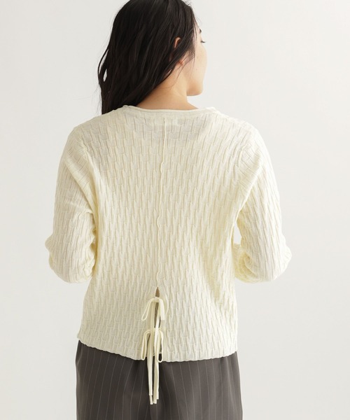 studio CLIP(スタディオクリップ)の「【daily CLIP】切り替えリンクスカーディガン(カーディガン/ボレロ・レディース・チャコール/アイボリー/スカイブルー・FREE)」の12枚目の写真