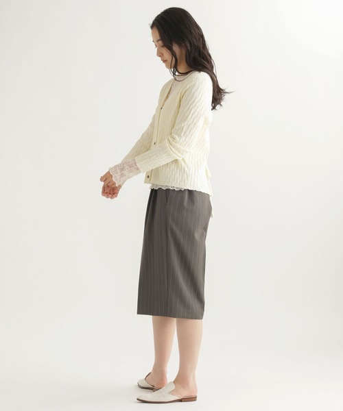 studio CLIP(スタディオクリップ)の「【daily CLIP】切り替えリンクスカーディガン(カーディガン/ボレロ・レディース・チャコール/アイボリー/スカイブルー・FREE)」の14枚目の写真