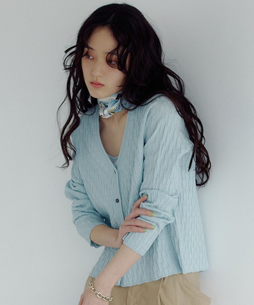 studio CLIP(スタディオクリップ)の「【daily CLIP】切り替えリンクスカーディガン(カーディガン/ボレロ・レディース・チャコール/アイボリー/スカイブルー・FREE)」の16枚目の写真