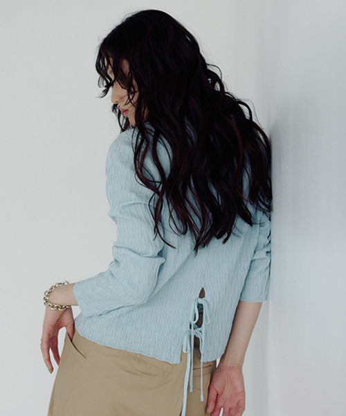 studio CLIP(スタディオクリップ)の「【daily CLIP】切り替えリンクスカーディガン(カーディガン/ボレロ・レディース・チャコール/アイボリー/スカイブルー・FREE)」の17枚目の写真