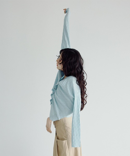 studio CLIP(スタディオクリップ)の「【daily CLIP】切り替えリンクスカーディガン(カーディガン/ボレロ・レディース・チャコール/アイボリー/スカイブルー・FREE)」の19枚目の写真