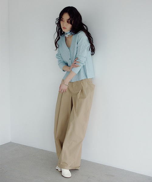 studio CLIP(スタディオクリップ)の「【daily CLIP】切り替えリンクスカーディガン(カーディガン/ボレロ・レディース・チャコール/アイボリー/スカイブルー・FREE)」の20枚目の写真