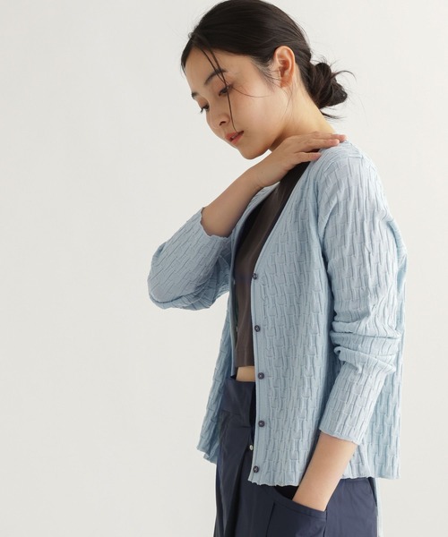 studio CLIP(スタディオクリップ)の「【daily CLIP】切り替えリンクスカーディガン(カーディガン/ボレロ・レディース・チャコール/アイボリー/スカイブルー・FREE)」の21枚目の写真