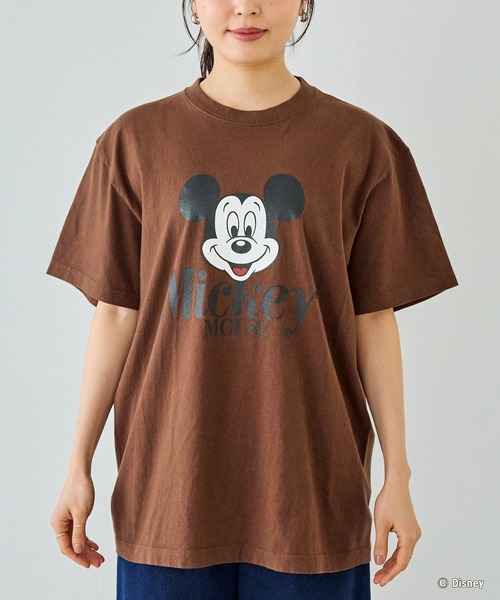 GOOD ROCK SPEED(グッドロックスピード)の「【GOOD ROCK SPEED】MICKEY / ミッキーマウス / プリントTEE(Tシャツ/カットソー・レディース・ホワイト/ブラウン・F)」の20枚目の写真