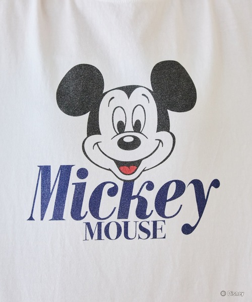 GOOD ROCK SPEED(グッドロックスピード)の「【GOOD ROCK SPEED】MICKEY / ミッキーマウス / プリントTEE(Tシャツ/カットソー・レディース・ホワイト/ブラウン・F)」の22枚目の写真