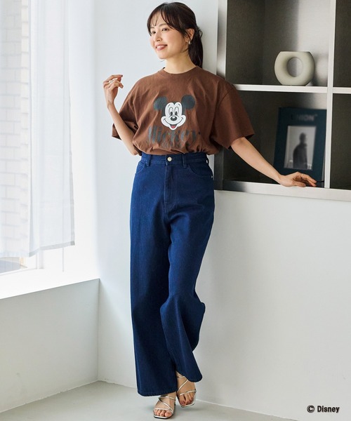 GOOD ROCK SPEED(グッドロックスピード)の「【GOOD ROCK SPEED】MICKEY / ミッキーマウス / プリントTEE(Tシャツ/カットソー・レディース・ホワイト/ブラウン・F)」の15枚目の写真