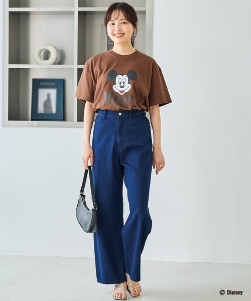 GOOD ROCK SPEED(グッドロックスピード)の「【GOOD ROCK SPEED】MICKEY / ミッキーマウス / プリントTEE(Tシャツ/カットソー・レディース・ホワイト/ブラウン・F)」の16枚目の写真