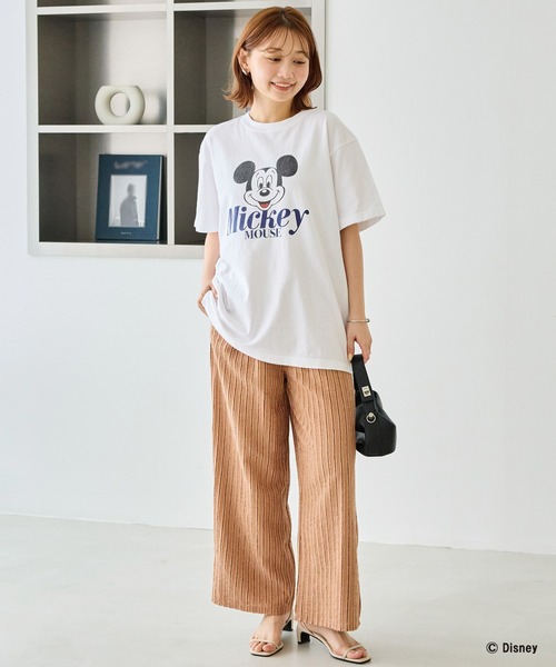 GOOD ROCK SPEED(グッドロックスピード)の「【GOOD ROCK SPEED】MICKEY / ミッキーマウス / プリントTEE(Tシャツ/カットソー・レディース・ホワイト/ブラウン・F)」の7枚目の写真