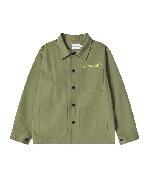 Beyond Closet(-)の「ノーマンティック ウォッシュドヘリンボーンツイルポケットジャケットオリーブ(デニムジャケット・メンズ・その他・MEDIUM/SMALL)」の2枚目の写真