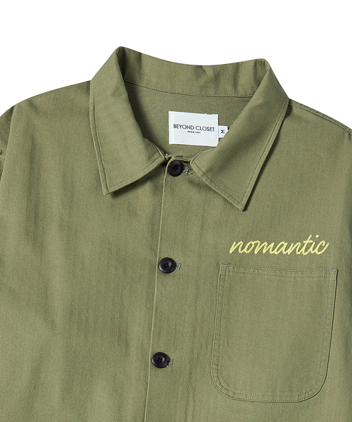 Beyond Closet(-)の「ノーマンティック ウォッシュドヘリンボーンツイルポケットジャケットオリーブ(デニムジャケット・メンズ・その他・MEDIUM/SMALL)」の4枚目の写真