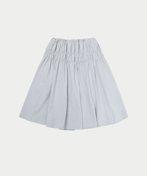 YEARNING(イヤニング)の「SHIRRING FLARE MIDI SKIRT, LIGHT BLUE(スカート・レディース・その他・FREE)」の2枚目の写真