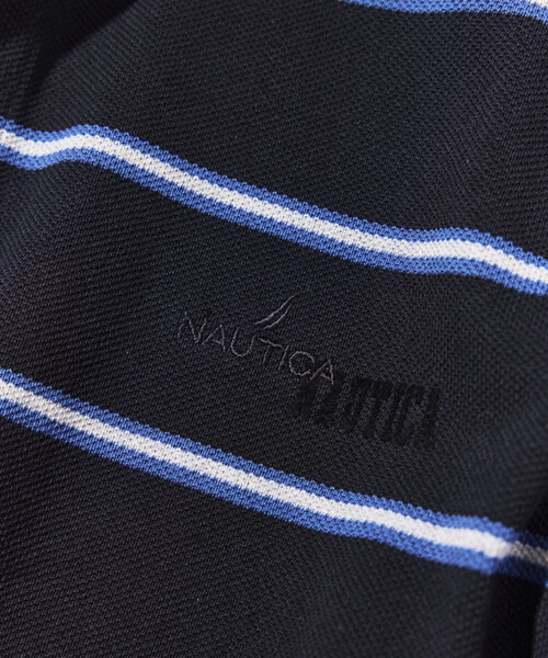 NAUTICA(ノーティカ)の「NAUTICA/ノーティカ ビッグシルエット ボーダー ポロシャツ ショートスリーブ(ポロシャツ・メンズ・ブラック/チャコールグレー/ブラウン/ホワイト/グリーン・MEDIUM/LARGE/X-LARGE)」の20枚目の写真