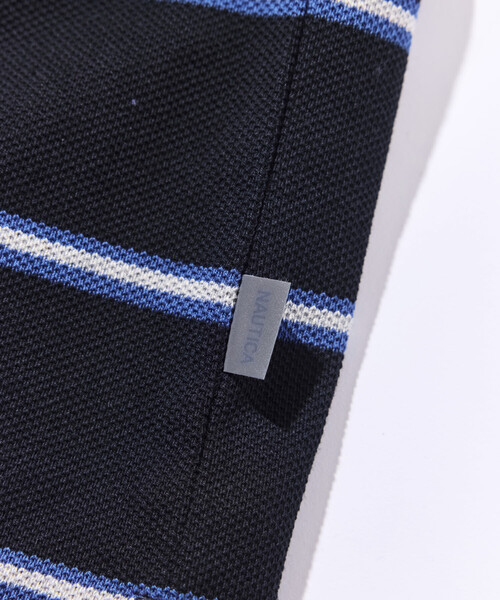 NAUTICA(ノーティカ)の「NAUTICA/ノーティカ ビッグシルエット ボーダー ポロシャツ ショートスリーブ(ポロシャツ・メンズ・ブラック/チャコールグレー/ブラウン/ホワイト/グリーン・MEDIUM/LARGE/X-LARGE)」の7枚目の写真