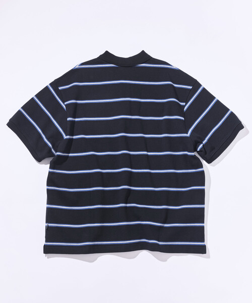 NAUTICA(ノーティカ)の「NAUTICA/ノーティカ ビッグシルエット ボーダー ポロシャツ ショートスリーブ(ポロシャツ・メンズ・ブラック/チャコールグレー/ブラウン/ホワイト/グリーン・MEDIUM/LARGE/X-LARGE)」の10枚目の写真