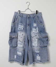 LAND MUSEUM | LAND MUSEUM／クラッシュデニムショーツ(デニムパンツ)