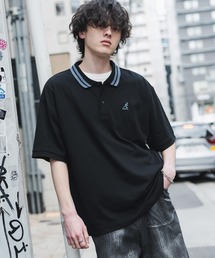 KANGOL（カンゴール）の「新色追加 KANGOL カンゴール 別注コラボ 接触冷感 オーバーサイズ鹿の子ワンポイントロゴ刺繍半袖ポロシャツ（ポロシャツ）」