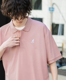 KANGOL（カンゴール）の「新色追加 KANGOL カンゴール 別注コラボ 接触冷感 オーバーサイズ鹿の子ワンポイントロゴ刺繍半袖ポロシャツ（ポロシャツ）」