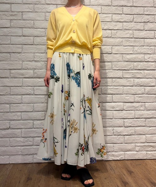 CADUNE（カデュネ）の「フルーツフラワースカート（スカート・レディース・オフホワイト・38/36/34）」の5枚目の写真