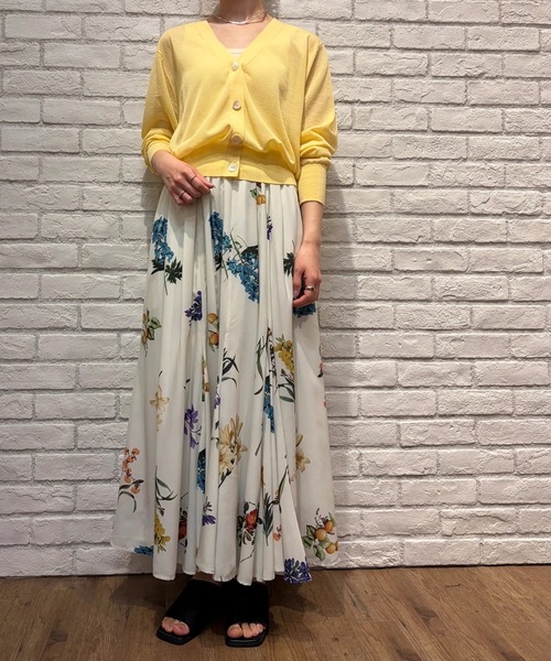 CADUNE（カデュネ）の「フルーツフラワースカート（スカート・レディース・オフホワイト・38/36/34）」の6枚目の写真