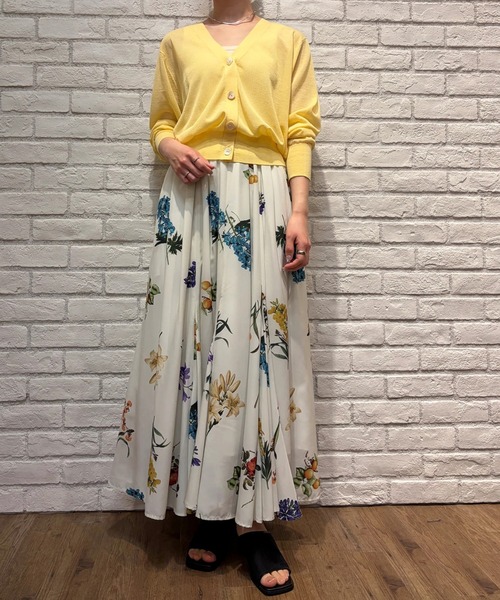 CADUNE（カデュネ）の「フルーツフラワースカート（スカート・レディース・オフホワイト・38/36/34）」の7枚目の写真