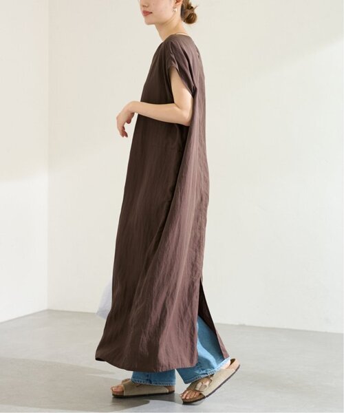 FRAMeWORK（フレームワーク）の「≪洗濯機洗い可 / 追加≫フィブリルポプリンサックDRESS（ワンピース・レディース・ブラック/カーキ/ブラウン・36/38）」の19枚目の写真