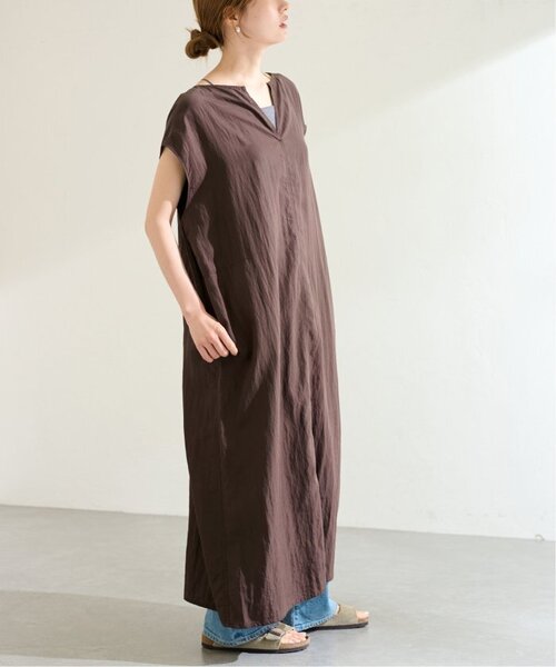 FRAMeWORK（フレームワーク）の「≪洗濯機洗い可 / 追加≫フィブリルポプリンサックDRESS（ワンピース・レディース・ブラック/カーキ/ブラウン・36/38）」の20枚目の写真