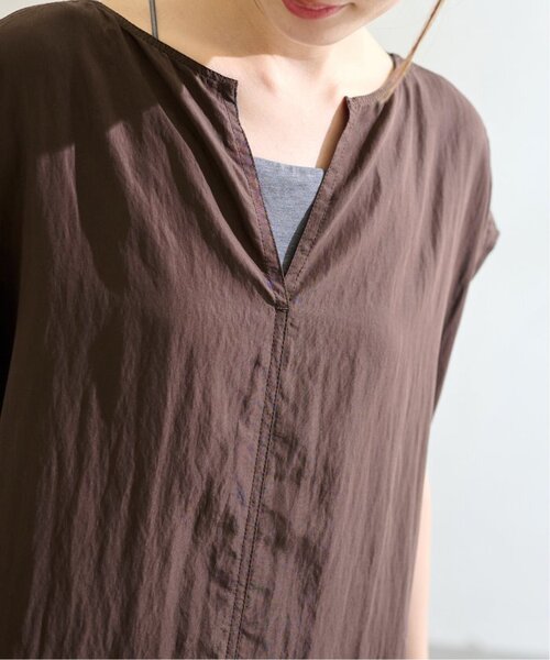 FRAMeWORK（フレームワーク）の「≪洗濯機洗い可 / 追加≫フィブリルポプリンサックDRESS（ワンピース・レディース・ブラック/カーキ/ブラウン・36/38）」の22枚目の写真