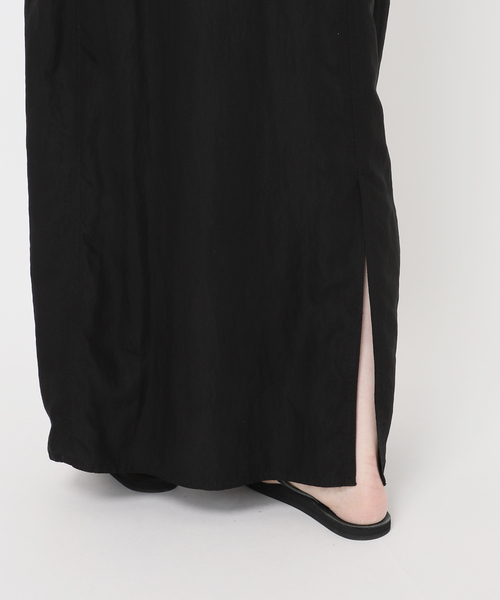 FRAMeWORK（フレームワーク）の「≪洗濯機洗い可 / 追加≫フィブリルポプリンサックDRESS（ワンピース・レディース・ブラック/カーキ/ブラウン・36/38）」の9枚目の写真