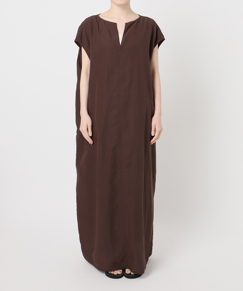 FRAMeWORK（フレームワーク）の「≪洗濯機洗い可 / 追加≫フィブリルポプリンサックDRESS（ワンピース・レディース・ブラック/カーキ/ブラウン・36/38）」の13枚目の写真