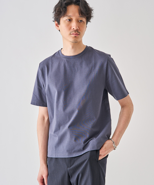 nomiamo（ノミアモ）の「nomiamo (ノミアモ) 別注 スヴィンコットン クルーネック Tシャツ（Tシャツ/カットソー・メンズ・カーキ/ホワイト/グレー/チャコールグレー・2/3/4）」の5枚目の写真
