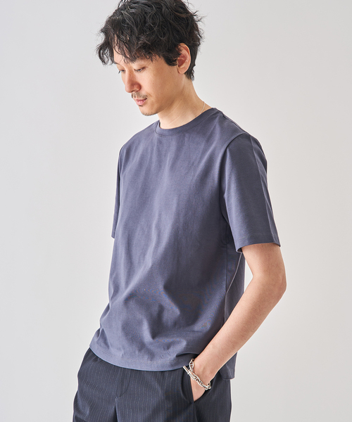 nomiamo（ノミアモ）の「nomiamo (ノミアモ) 別注 スヴィンコットン クルーネック Tシャツ（Tシャツ/カットソー・メンズ・カーキ/ホワイト/グレー/チャコールグレー・2/3/4）」の6枚目の写真