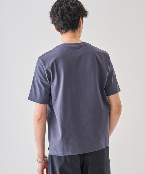 nomiamo（ノミアモ）の「nomiamo (ノミアモ) 別注 スヴィンコットン クルーネック Tシャツ（Tシャツ/カットソー・メンズ・カーキ/ホワイト/グレー/チャコールグレー・2/3/4）」の7枚目の写真