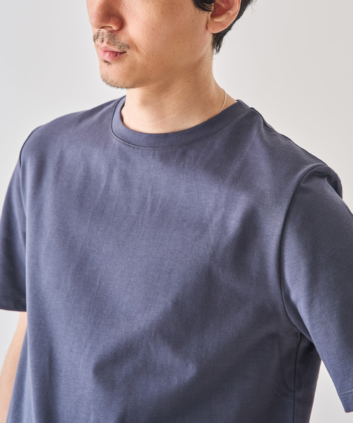 nomiamo（ノミアモ）の「nomiamo (ノミアモ) 別注 スヴィンコットン クルーネック Tシャツ（Tシャツ/カットソー・メンズ・カーキ/ホワイト/グレー/チャコールグレー・2/3/4）」の8枚目の写真