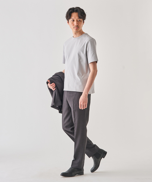 nomiamo（ノミアモ）の「nomiamo (ノミアモ) 別注 スヴィンコットン クルーネック Tシャツ（Tシャツ/カットソー・メンズ・カーキ/ホワイト/グレー/チャコールグレー・2/3/4）」の12枚目の写真