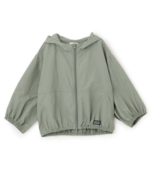 b・ROOM(ビールーム)の「【ポケッタブル】【UV加工】シアーウインドブレーカー【子供服】【キッズ】【男の子】【女の子】(ブルゾン・キッズ・カーキ/グレイッシュベージュ/パープル/ブルー系その他2・120cm/110cm/130cm/140cm/150cm/100cm)」の8枚目の写真