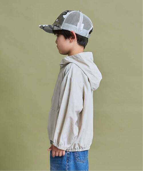 b・ROOM（ビールーム）の「【ポケッタブル】【UV加工】シアーウインドブレーカー【子供服】【キッズ】【男の子】【女の子】（ブルゾン・キッズ・カーキ/グレイッシュベージュ/パープル/ブルー系その他2・120cm/110cm/130cm/140cm/150cm/100cm）」の8枚目の写真