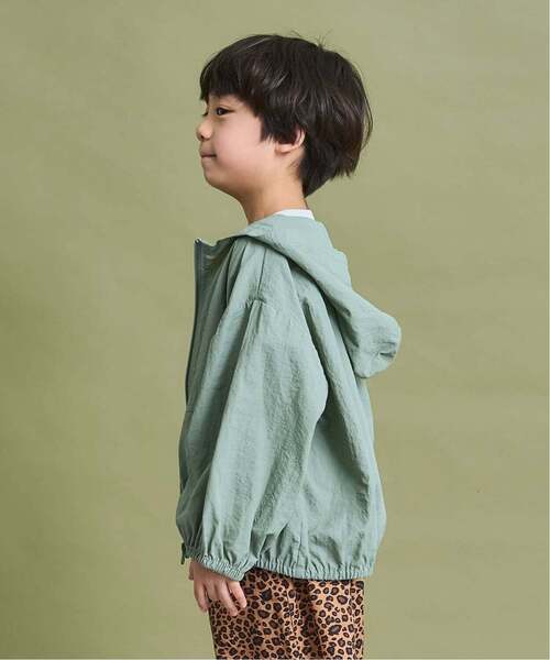 b・ROOM（ビールーム）の「【ポケッタブル】【UV加工】シアーウインドブレーカー【子供服】【キッズ】【男の子】【女の子】（ブルゾン・キッズ・カーキ/グレイッシュベージュ/パープル/ブルー系その他2・120cm/110cm/130cm/140cm/150cm/100cm）」の11枚目の写真