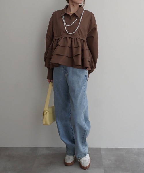 Rashik(ラシク)の「【Rashik】ティアードフリルシャツ(シャツ/ブラウス・レディース・ライトイエロー/ブラウン/ピンク/イエロー/ライトピンク/ブルー・FREE)」の19枚目の写真