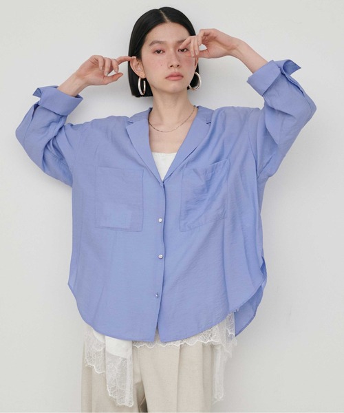 LARUTA（ラルータ）の「【LARUTA】［Web限定カラー有り］Wポケットとろみシャツ（シャツ/ブラウス・レディース・ピンク/グレー/ブルー/オフホワイト・MEDIUM）」の17枚目の写真