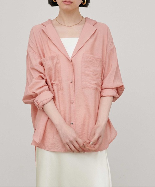 LARUTA（ラルータ）の「【LARUTA】［Web限定カラー有り］Wポケットとろみシャツ（シャツ/ブラウス・レディース・ピンク/グレー/ブルー/オフホワイト・MEDIUM）」の21枚目の写真