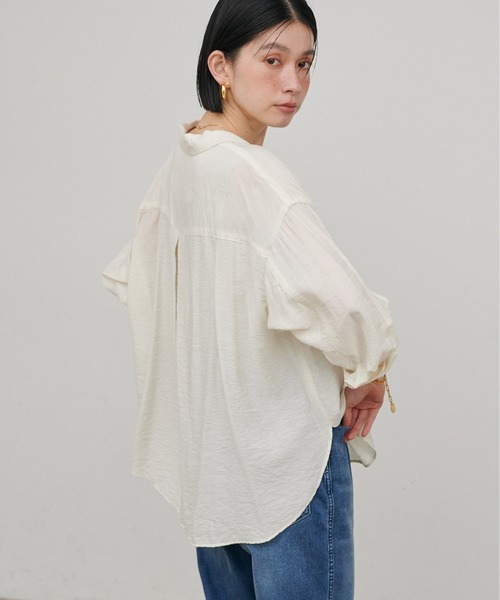 LARUTA（ラルータ）の「【LARUTA】［Web限定カラー有り］Wポケットとろみシャツ（シャツ/ブラウス・レディース・ピンク/グレー/ブルー/オフホワイト・MEDIUM）」の8枚目の写真