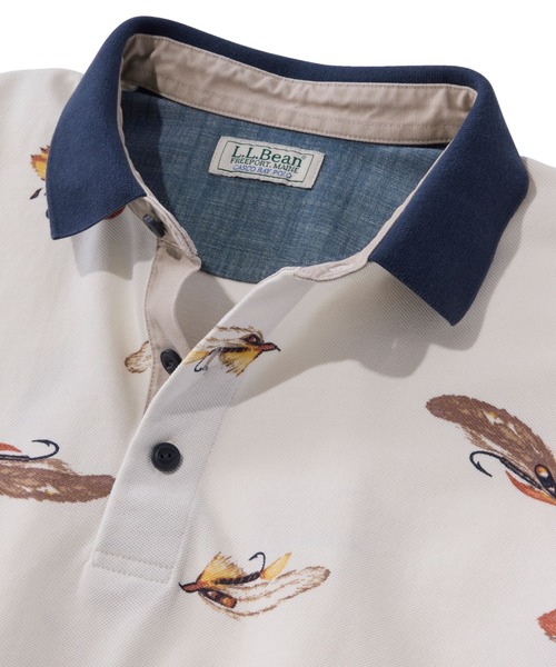 L.L.Bean（エルエルビーン）の「カスコ・ベイ・ラギッド・ポロシャツ、半袖　プリント 米国フィット・レギュラー（ポロシャツ・メンズ・ブラウン系その他・LARGE/MEDIUM/SMALL）」の6枚目の写真